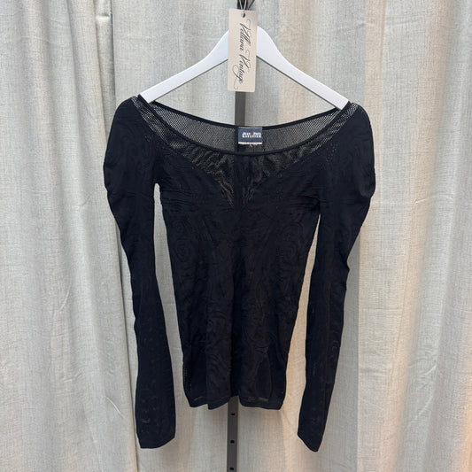 Jean Paul Gaultier Mesh Black Long Sleeve