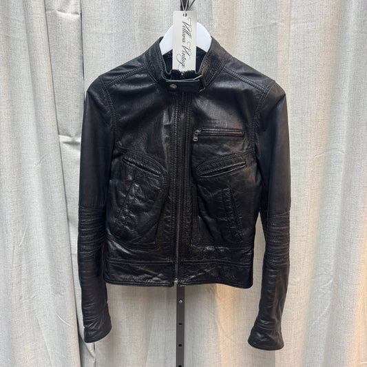 D&G Black Leather Biker Jacket