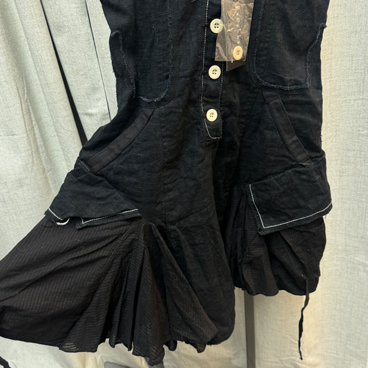 Excellium Distressed Patchwork Midi Dress