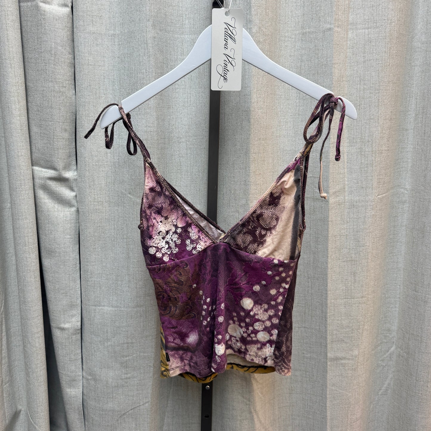 Just Cavalli Purple Multicolored Tank Top