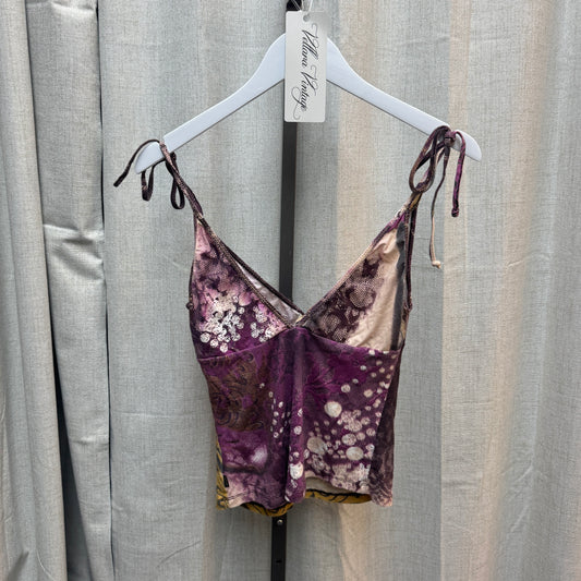 Just Cavalli Purple Multicolored Tank Top