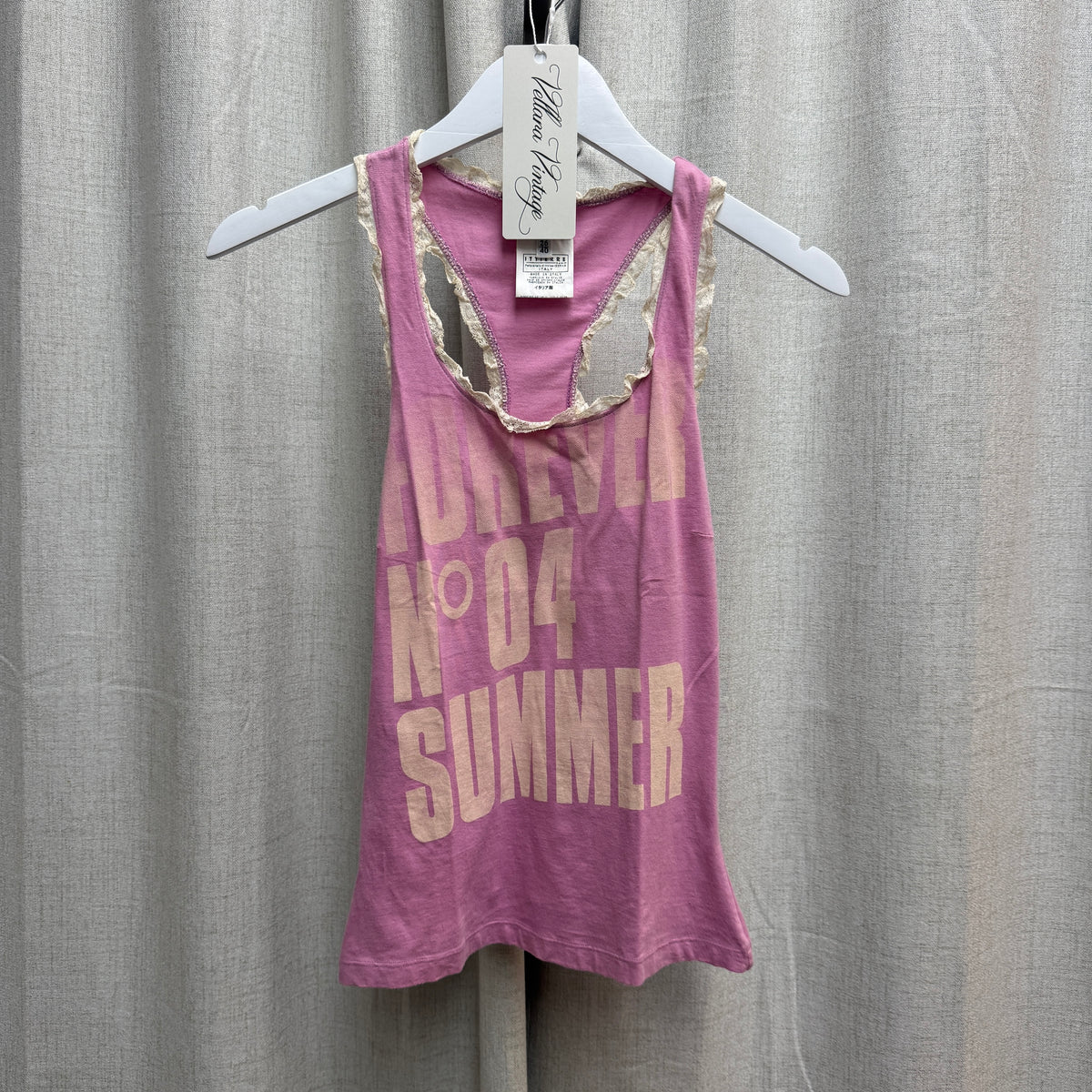 D&G Pink Summer Graphic Tank Top