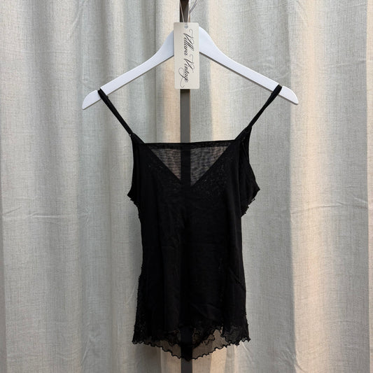 Y2K Beads and Mesh Black Cami