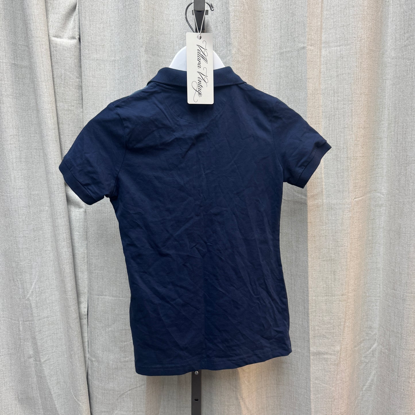 Blue Burberry Brit Short Sleeve Polo Top