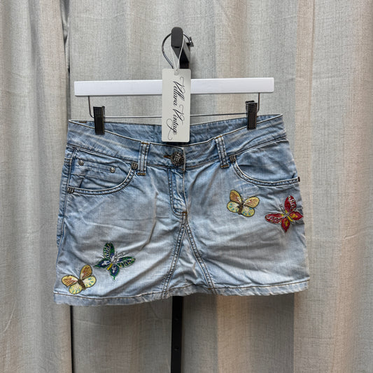 D&G Butterfly Denim Mini Skirt