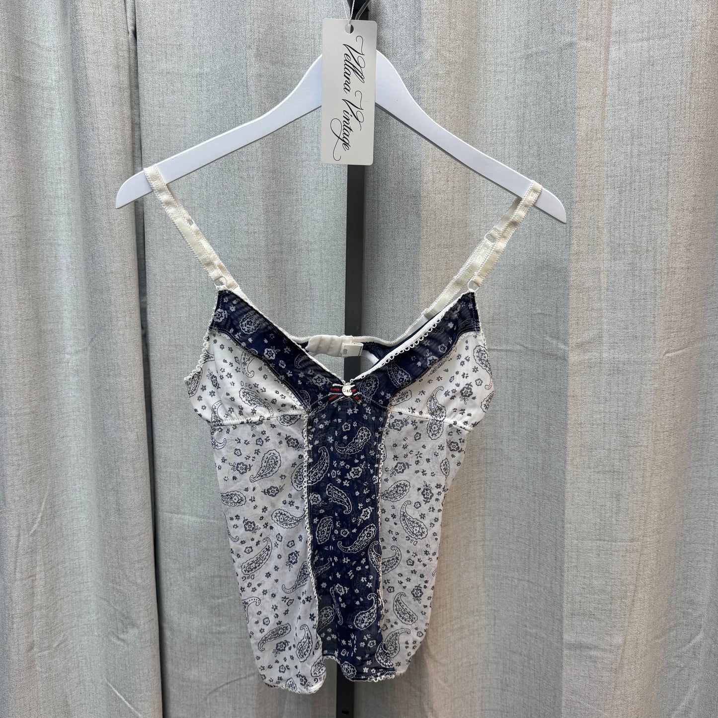 D&G Paisley Print Blue and White Cami