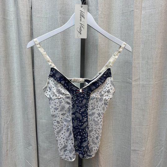 D&G Paisley Print Blue and White Cami