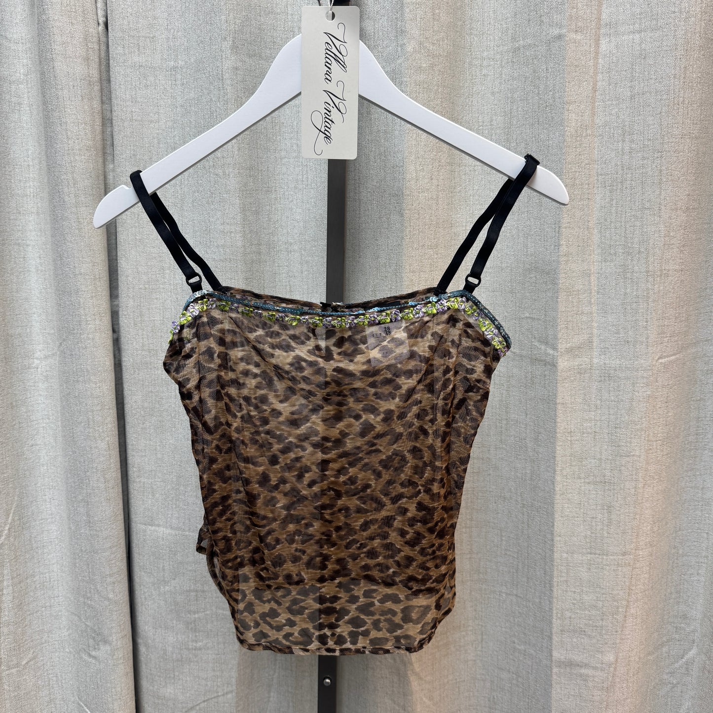 D&G Leopard Print Sheer Mesh Cami