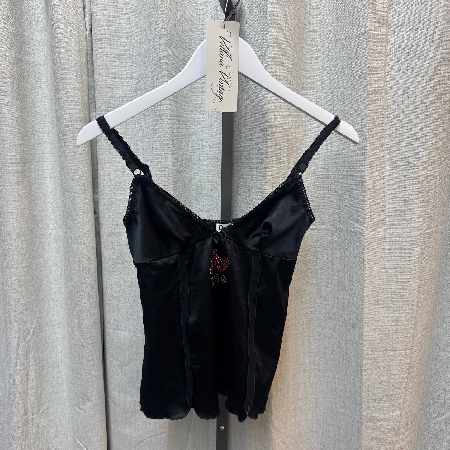 I Love D&G Black Corset-Style Top