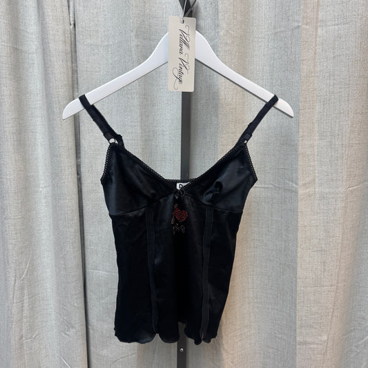 I Love D&G Black Corset-Style Top