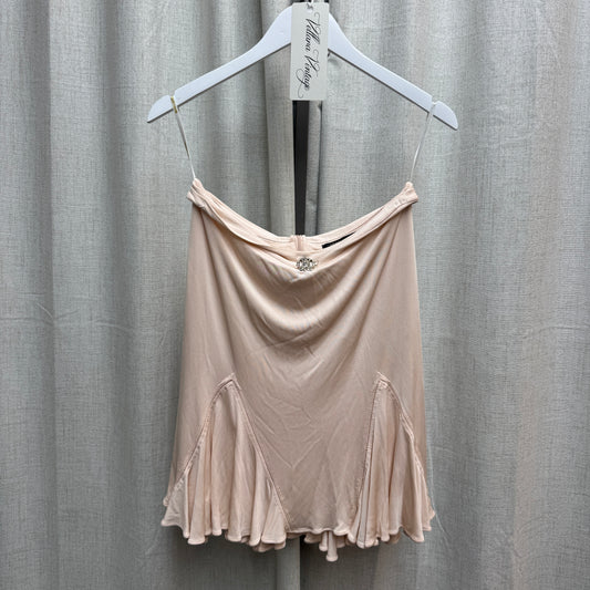 Roberto Cavalli Pink Pleated Midi Skirt