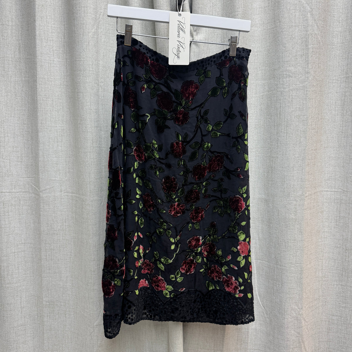 Zadig & Voltaire Velvet Rose Patterned Maxi Skirt