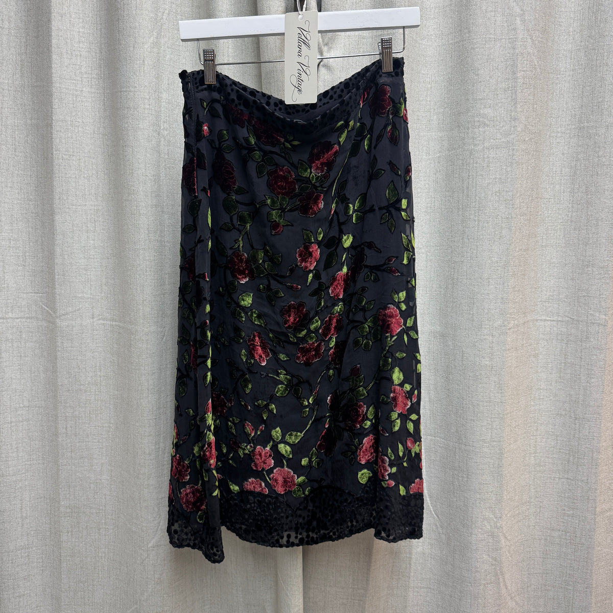 Zadig & Voltaire Velvet Rose Patterned Maxi Skirt