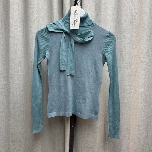 Kenzo Blue Bow Turtleneck Long Sleeve Sweater