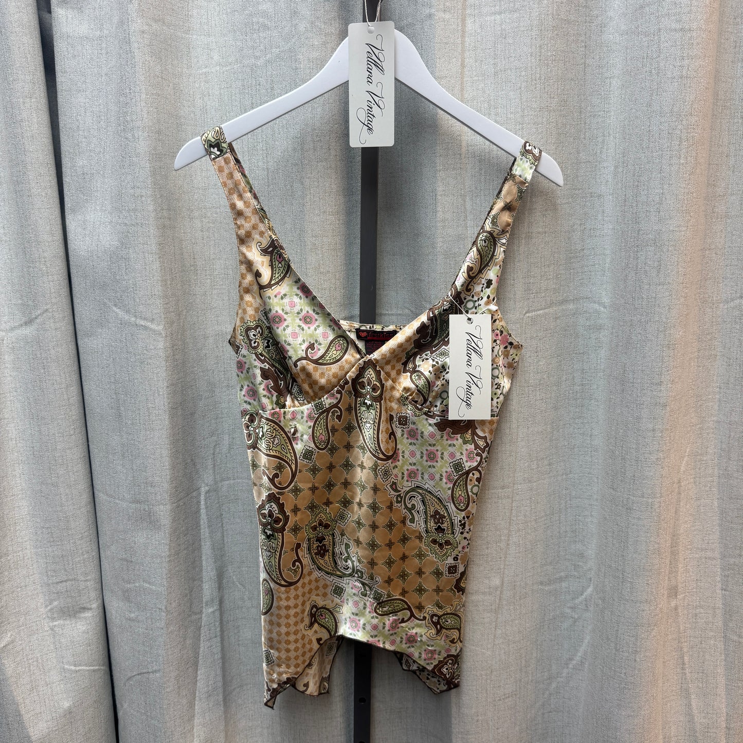 Paisley Print V-Neck Tank Top