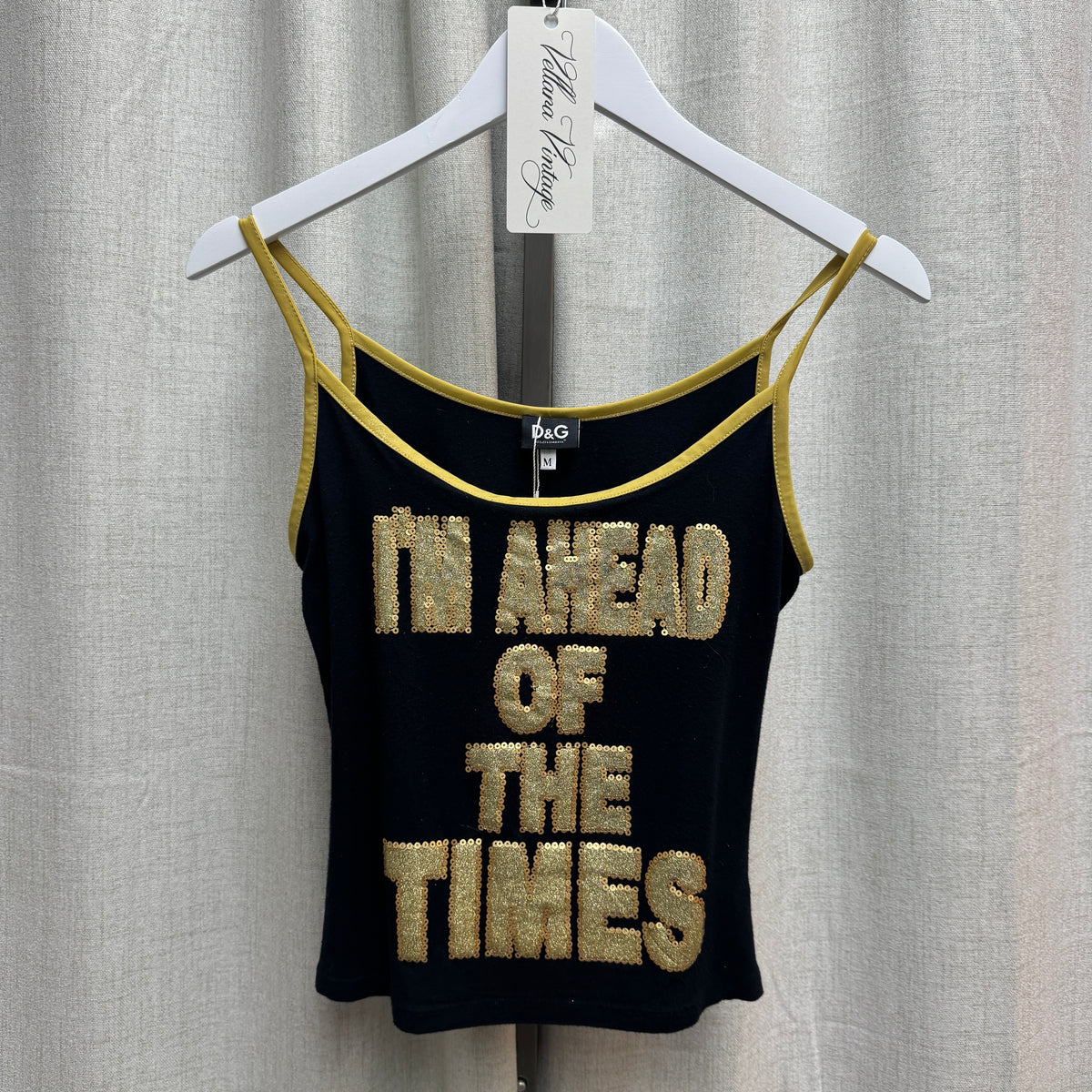 D&G Black & Gold Graphic Tank Top