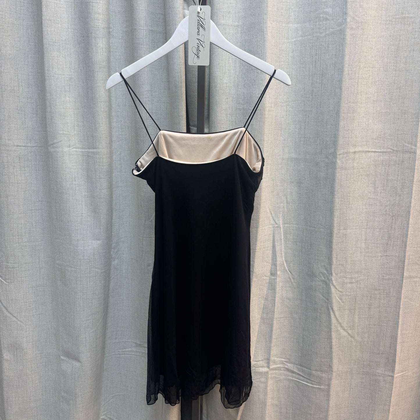 Vintage Beaded Black Short Dress