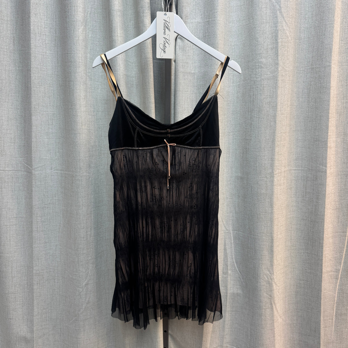Black & Pink Mesh Layered Mini Dress