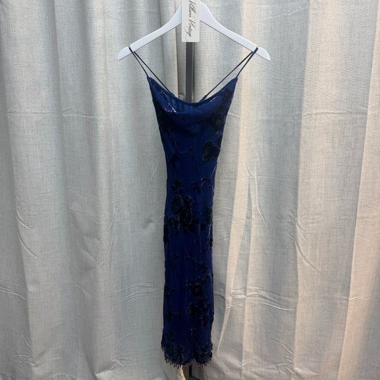 Betsey Johnson Velvet Floral Midi Dress