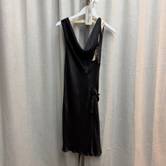 Liu Jo Black 100% Silk Backless Midi Dress