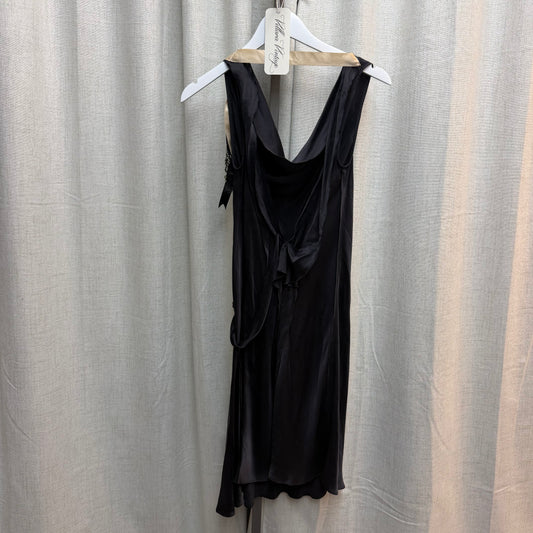 Liu Jo Black 100% Silk Backless Midi Dress