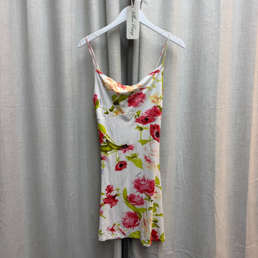 Roberto Cavalli White Floral Print Dress