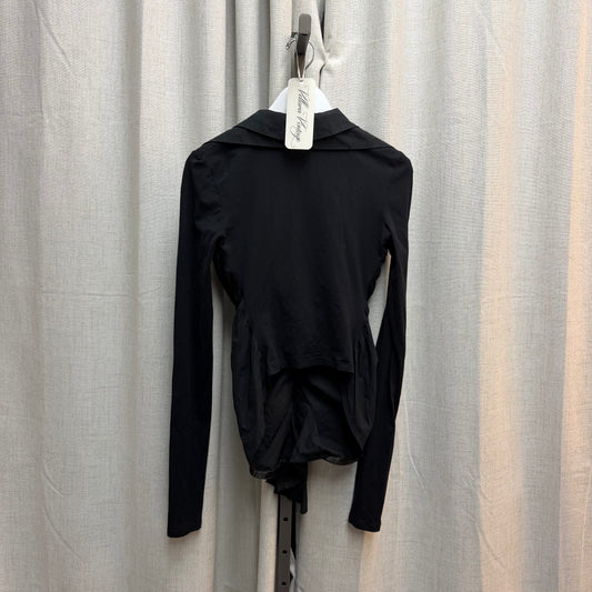 Sonia Speciale Black Ruffled Long Sleeve Blouse