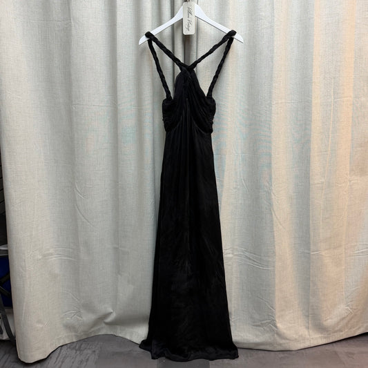 Braez Black Braided Straps Maxi Dress