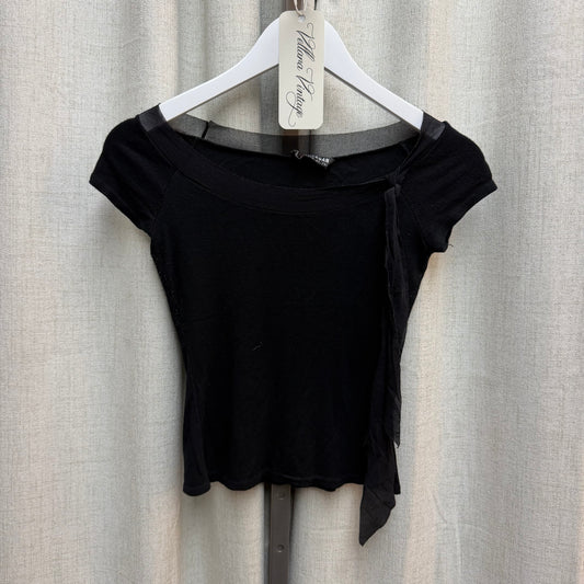 Morgan De Toi Black Boatneck Tee