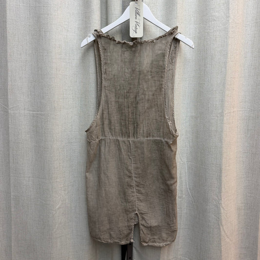 Beige/Grey Button Down Babydoll Dress