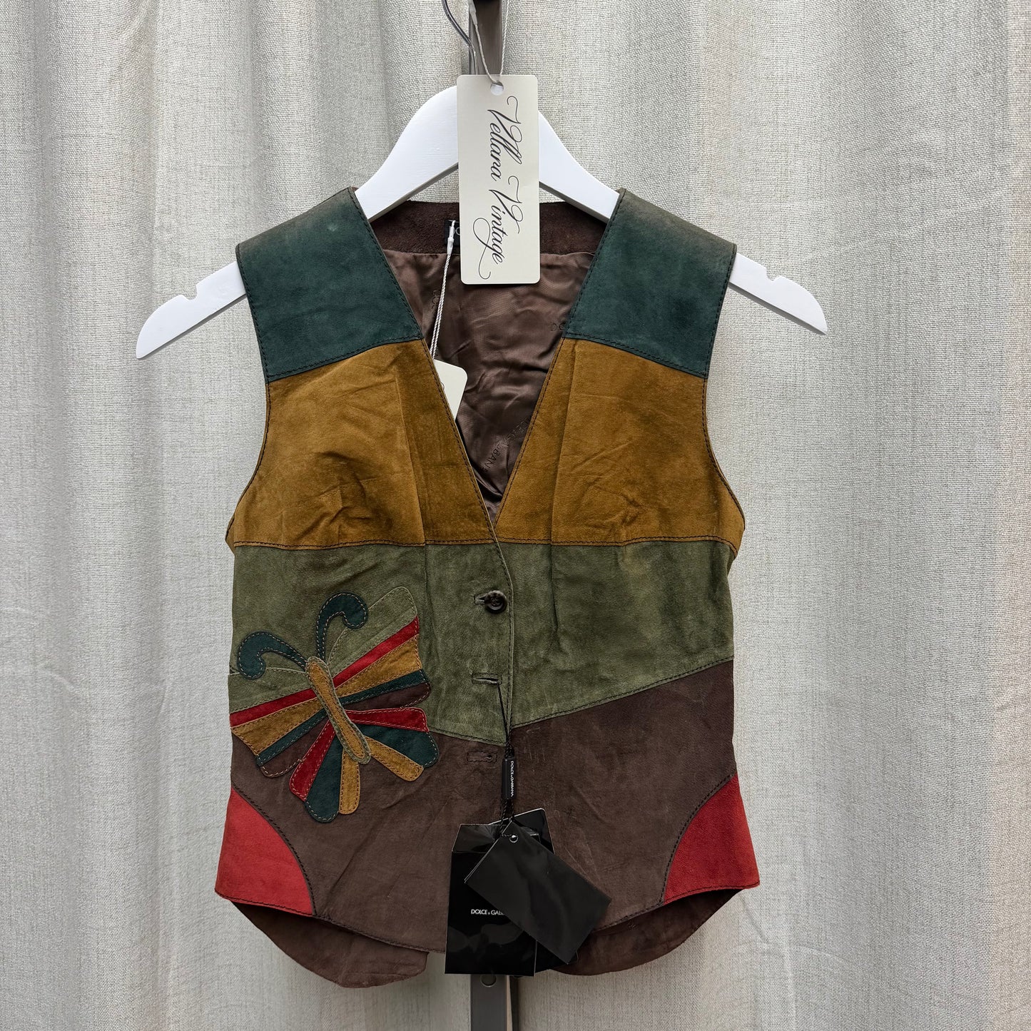 Dolce & Gabbana Suede Patchwork Vest F/W 2002