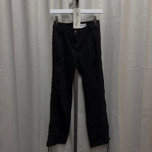 Christian Dior Black Lace-up Flared Jeans F/W 2002