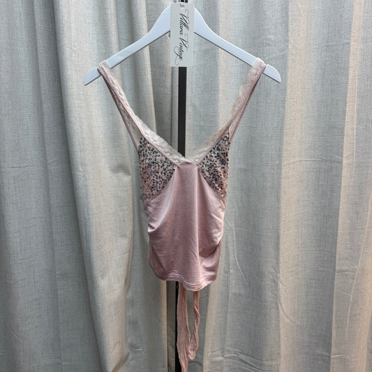 Pink Multicolored Sequin Sisley Tank Top