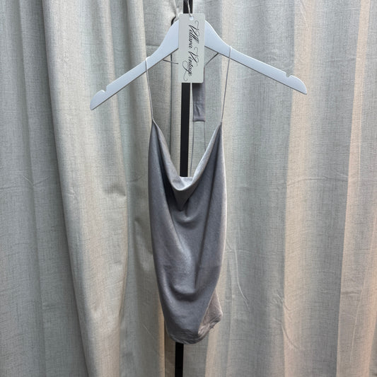 Morgan De Toi Gray Cowl Neck Halter Top