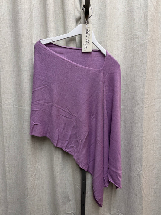 Purple Silk & Cashmere Poncho