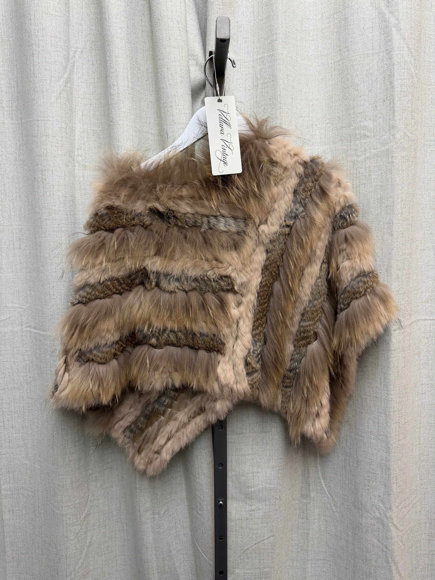 Rabbit & Fox Fur Poncho