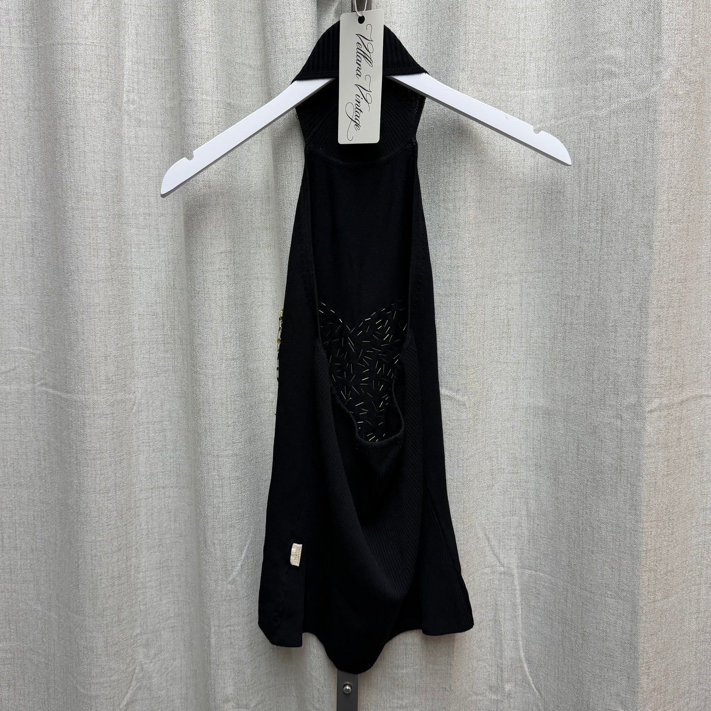 Black & Gold Heart Halter Turtleneck