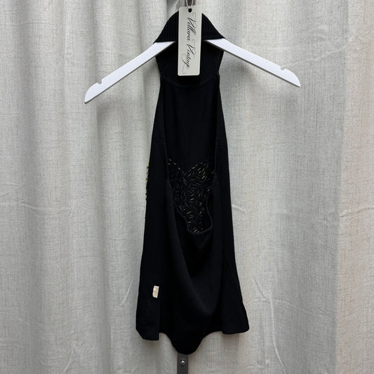 Black & Gold Heart Halter Turtleneck
