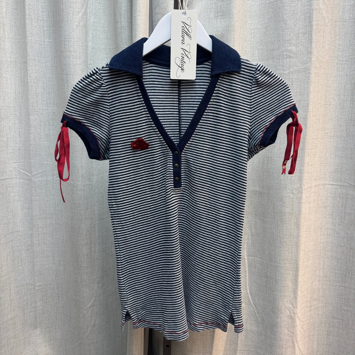 Fornarina Nautical Striped Polo Top