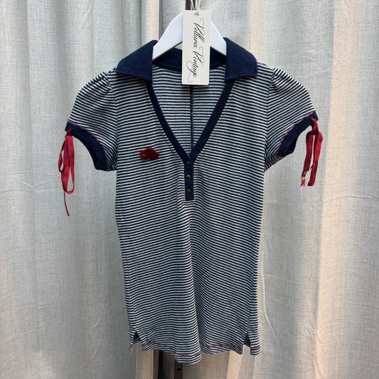Fornarina Nautical Striped Polo Top