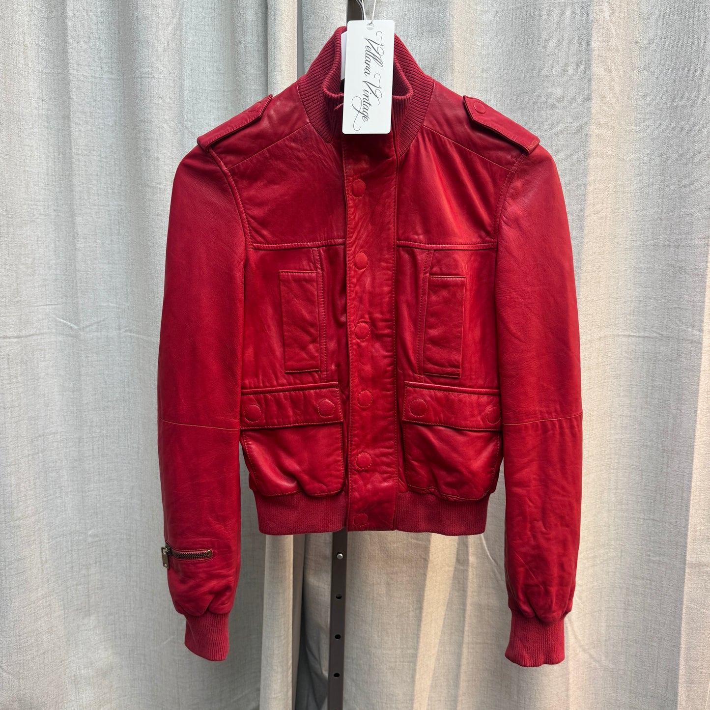 Gianfranco Ferre F/W 2008 Red Lambskin Magnet Jacket