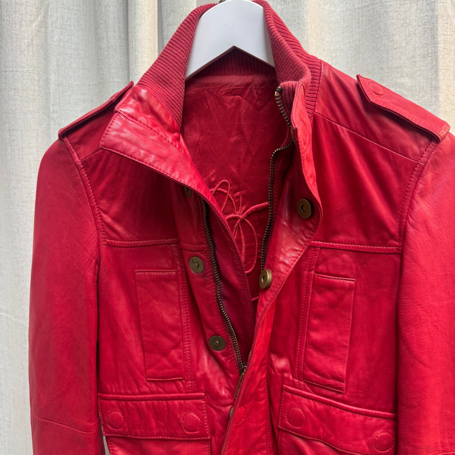 Gianfranco Ferre F/W 2008 Red Lambskin Magnet Jacket