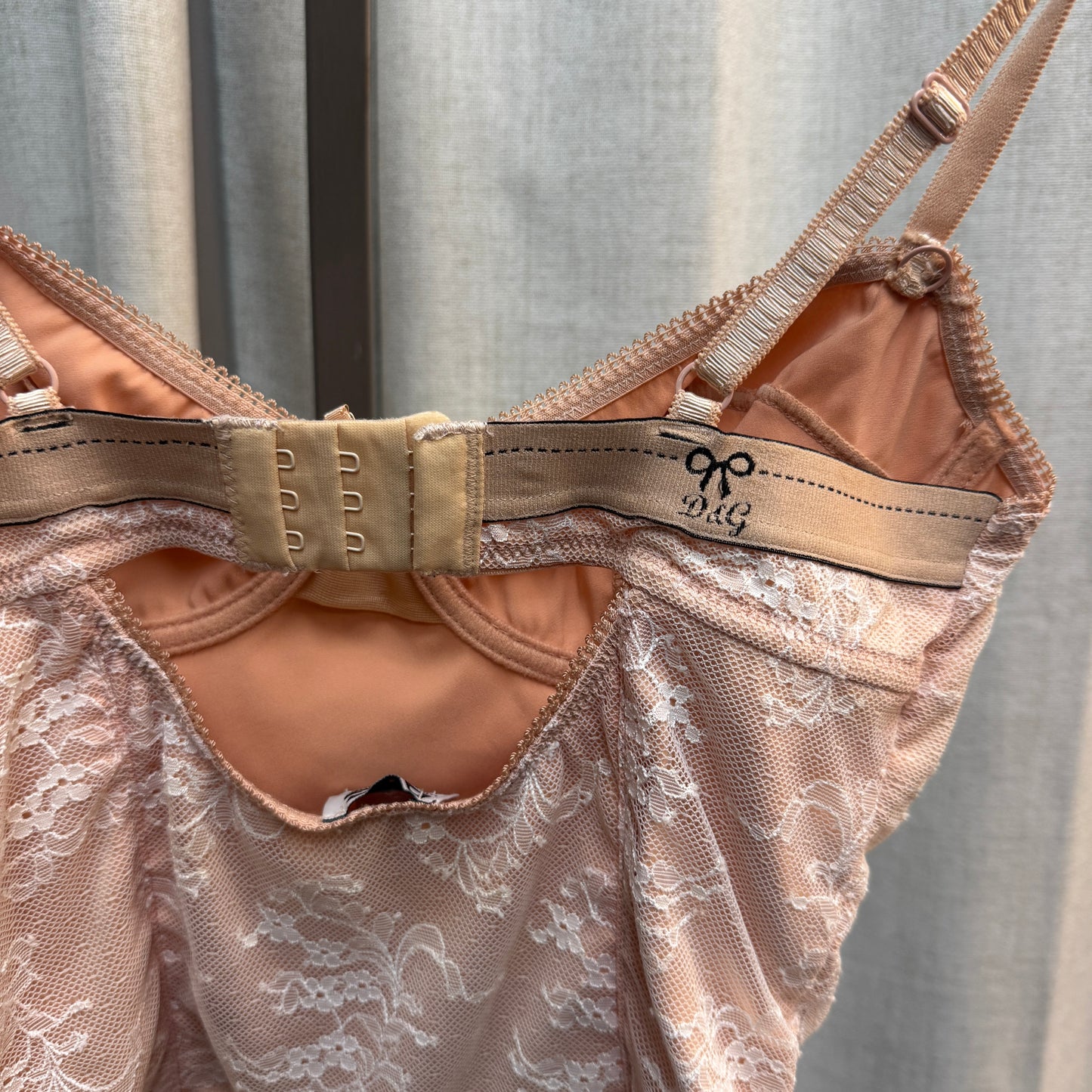 D&G Pink Lace Corset Top
