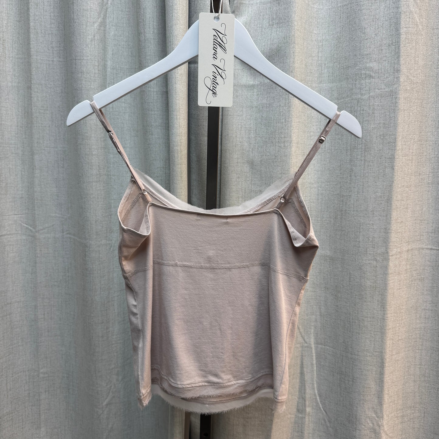 Armand Ventilo Taupe Satin Trim Tank Top