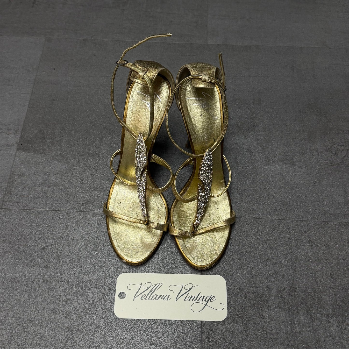 Giuseppe Zanotti Gold Feather Sandals
