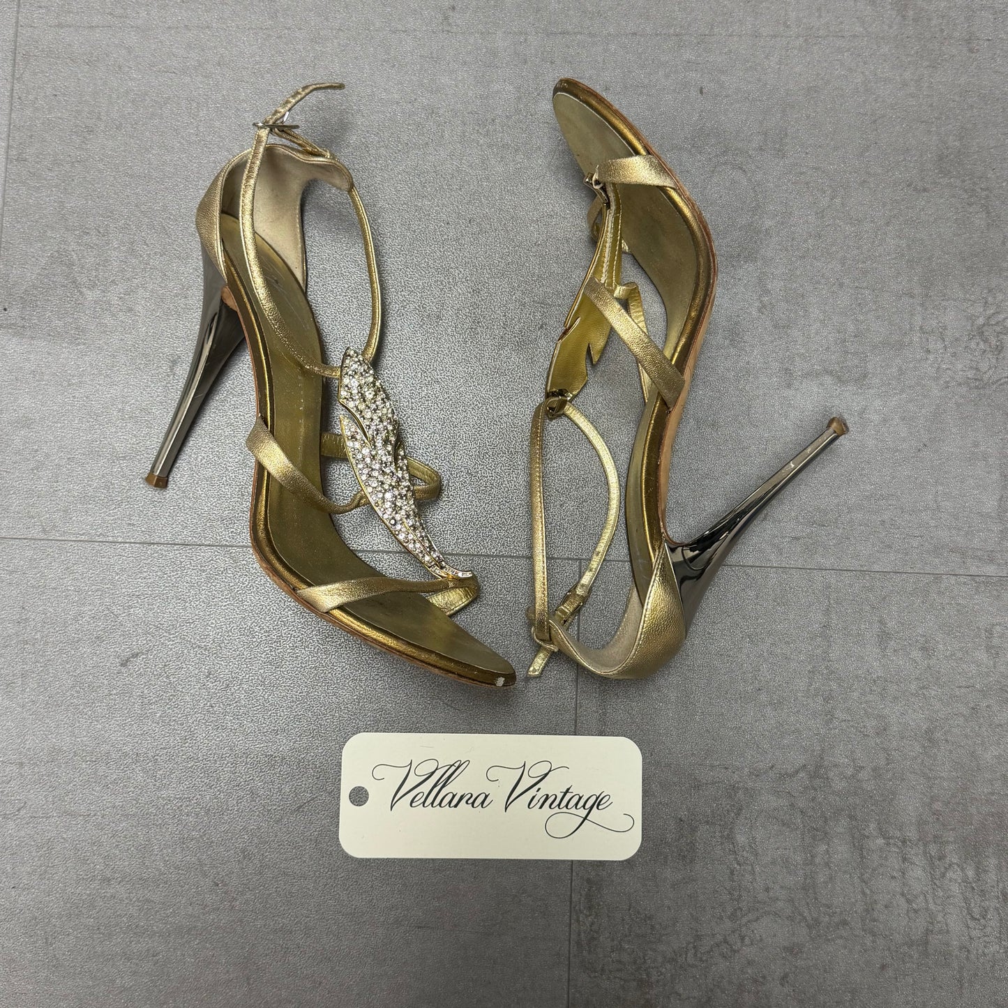 Giuseppe Zanotti Gold Feather Sandals