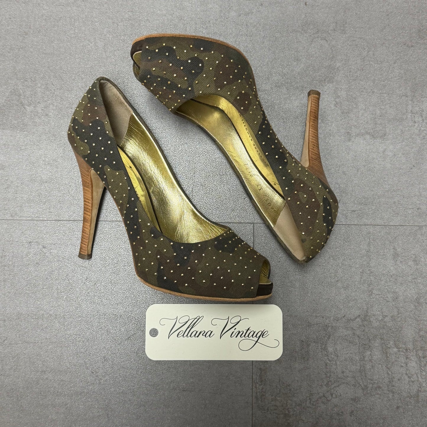 Giuseppe Zanotti Peep-toe Camouflage Heels