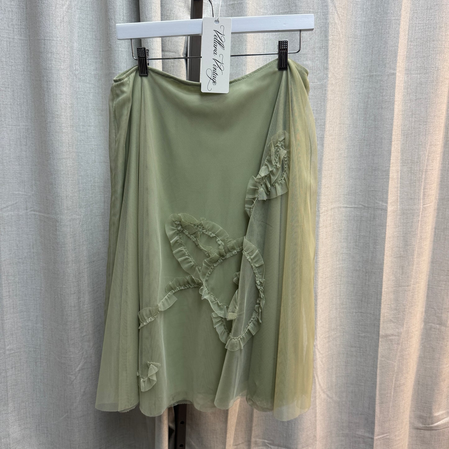 Sage Green Ruffle Floral Tank Top and Maxi Skirt Set
