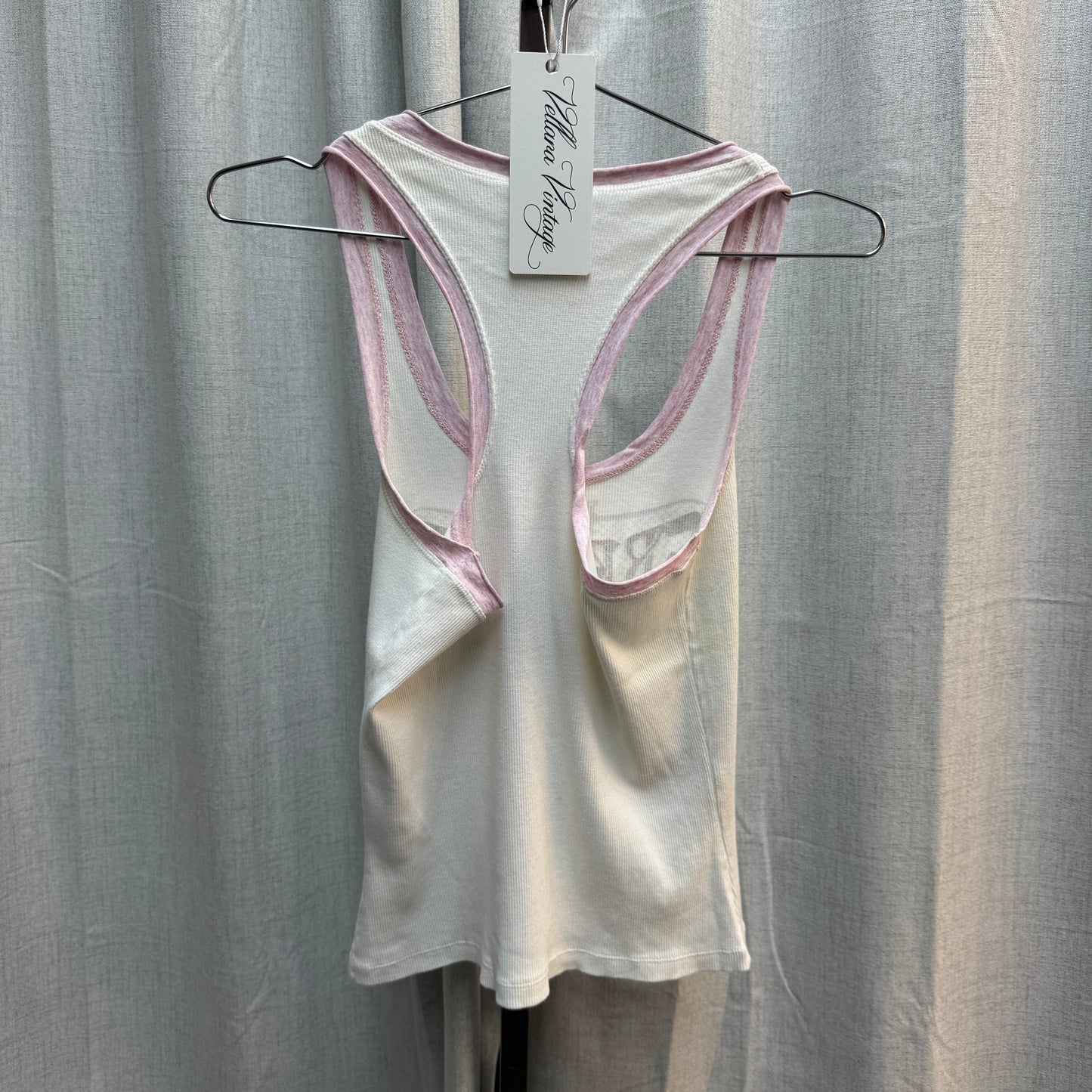 Dolce & Gabbana Pink Beaded 'Freedom' Tank Top