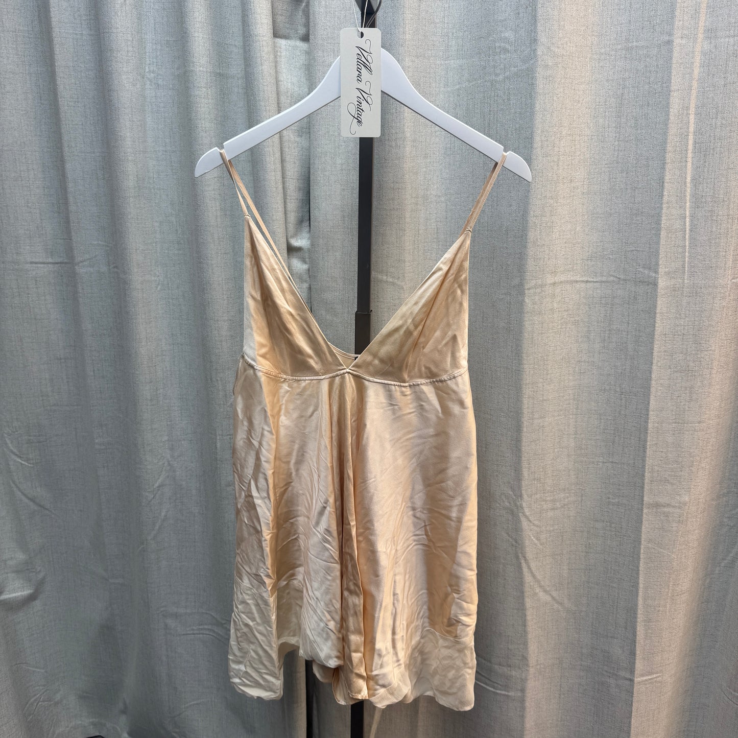 Ann Demeulemeester Champagne Silk Babydoll Top
